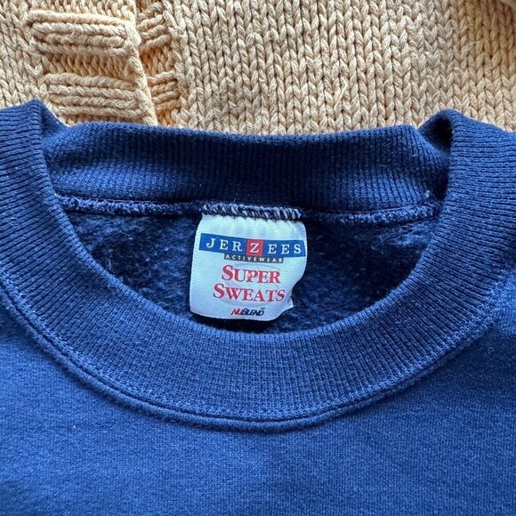 Vintage 2001 Chicago Novelty Crewneck Sweatshirt Womens Size 2X Navy Slouchy Mom - Picture 3 of 5